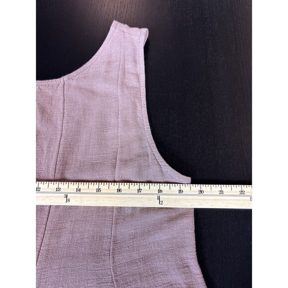 Free People Romper Mushroom Brown Large Low Scoop Back Pockets Sleeveless - Picture 6 of 12